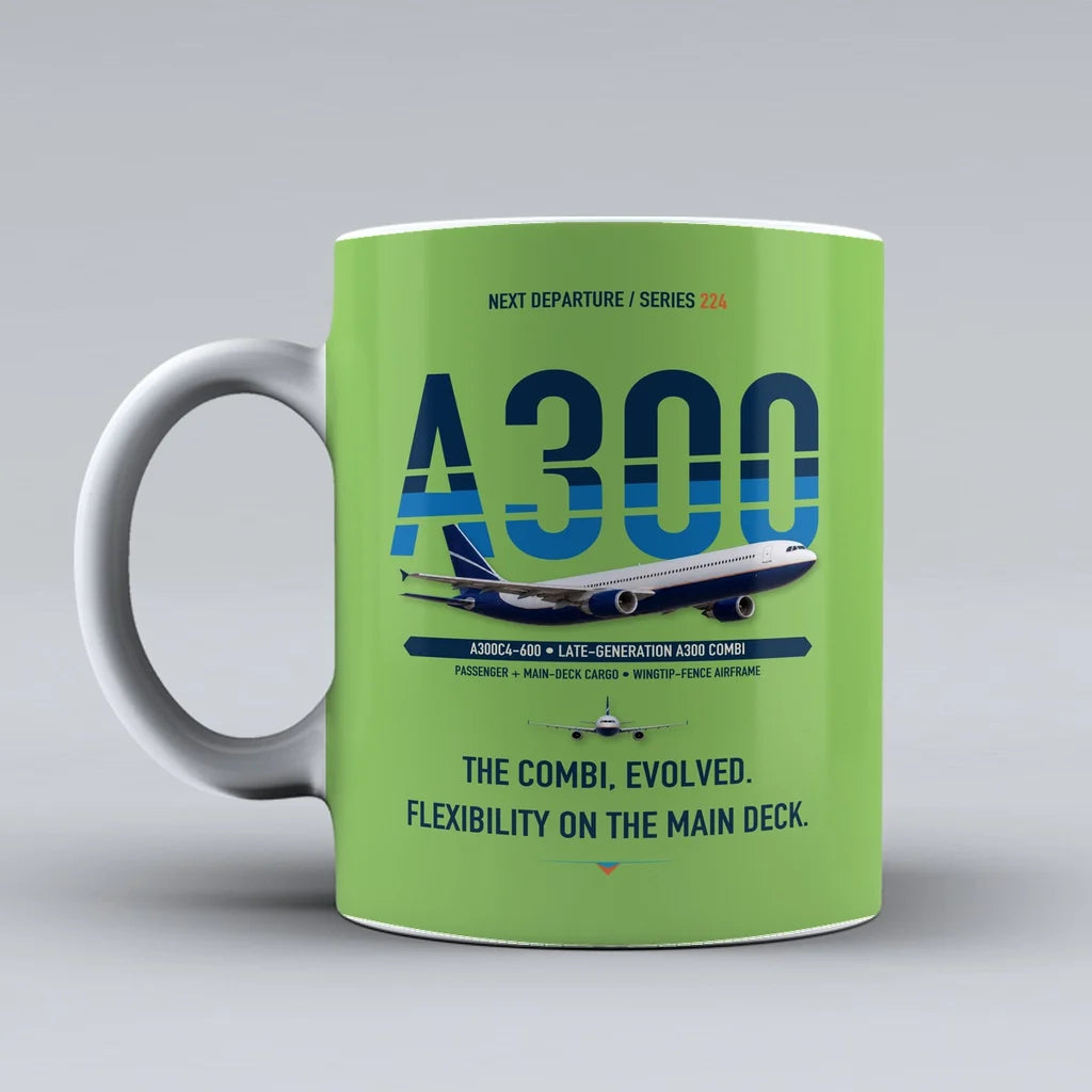 A300C4-600 Mug design on light green airbus