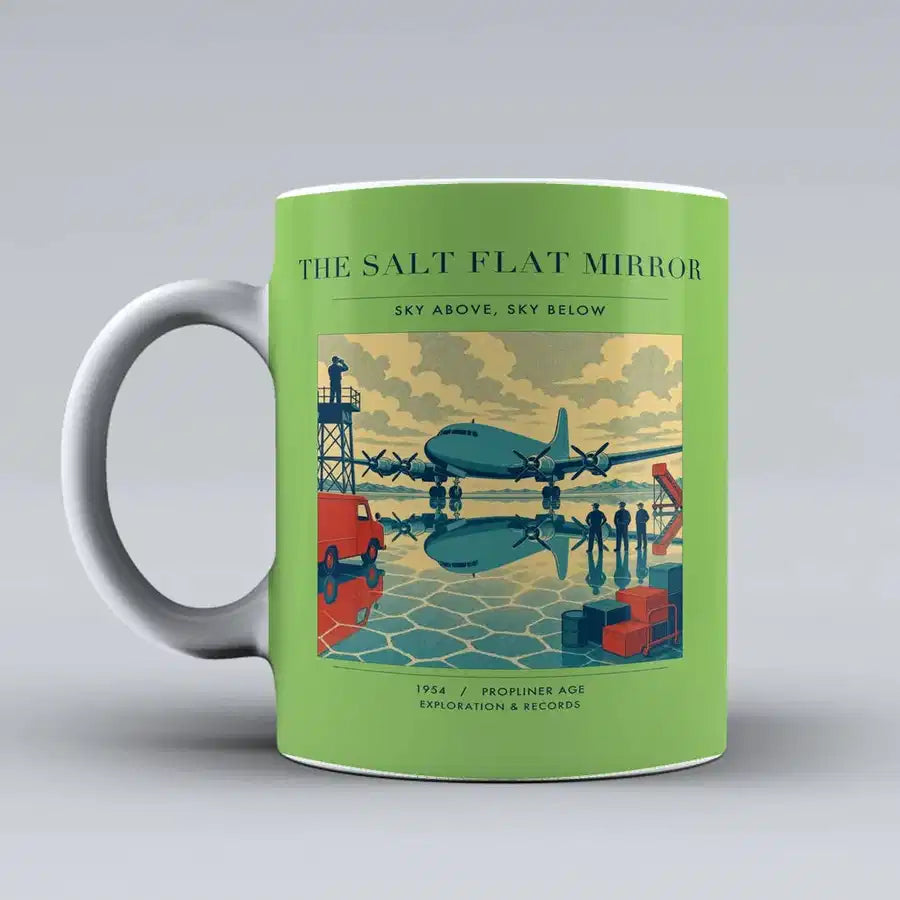 VINTAGE G4333 - The Salt Flat Mirror - Ceramic Mug design on lightgreen