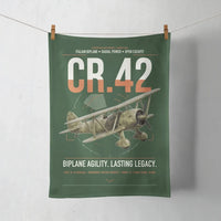 Thumbnail for Fiat CR.42 Falco design on dark green towel