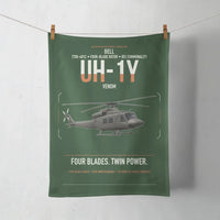 Thumbnail for Bell UH-1Y Venom design on dark green towel