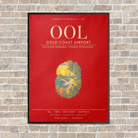 Thumbnail for Gold Coast Airport OOL - Canvas Framed - Red