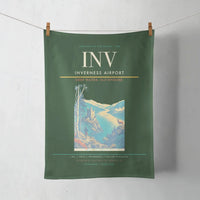 Thumbnail for Inverness Airport (INV) design on dark green towel