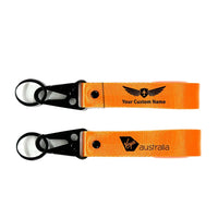 Thumbnail for Virgin Atlantic Airlines Hawk-shaped key chain, Orange+ NAME