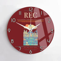 Thumbnail for Recife Guararapes (REC) design on dark red no frame wall clock