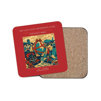 Thumbnail for The Navigator's Retirement Globe - Designed Coasters design on red 1-piece