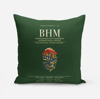 Thumbnail for Birmingham-Shuttlesworth International Airport (BHM) design on dark green pillow