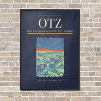 Thumbnail for Ralph Wien Memorial Airport OTZ — Kotzebue vertical canvas print - framed - navy blue background