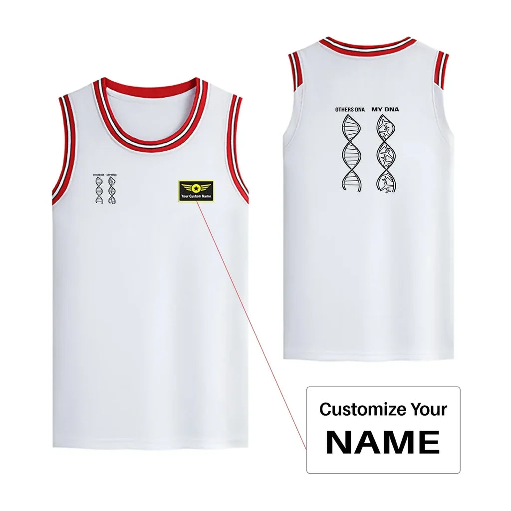 Aviation DNA Designed Basketball Style Sports Tank Tops - view 13