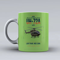 Thumbnail for Airbus UH-72A Lakota design on light green ceramic mug, double-side print