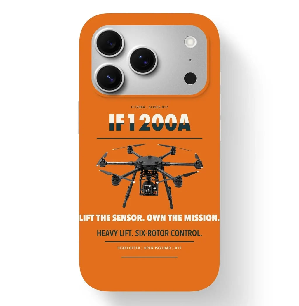 Inspired Flight IF1200A Case design on orange iphone case