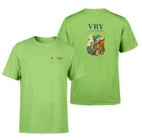 Thumbnail for Visby Airport (VBY) design printed on light green double-side t-shirt