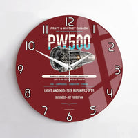 Thumbnail for PW500 design on dark red no frame wall clock
