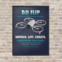 Thumbnail for DJI Flip vertical canvas print - framed - navy blue background