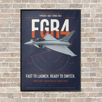 Thumbnail for Eurofighter Typhoon FGR4 vertical canvas print - framed - navy blue background