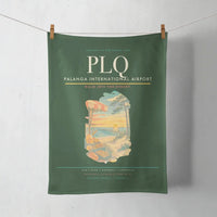 Thumbnail for Palanga International Airport (PLQ) design on dark green towel