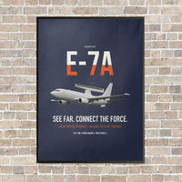 Thumbnail for E-7A Wedgetail vertical canvas print - framed - navy blue background