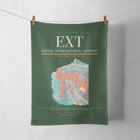Thumbnail for Exeter International Airport (EXT) design on dark green towel