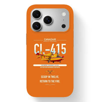 Thumbnail for Canadair CL-415 design on orange magsafe iphone case, for iPhone 17 Pro