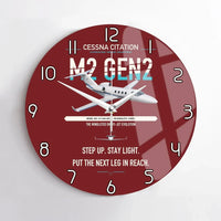 Thumbnail for Cessna Citation M2 Gen2 design on dark red no frame wall clock