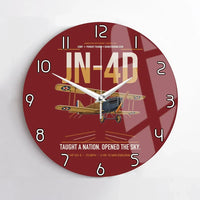 Thumbnail for Curtiss JN-4D Jenny design on dark red no frame wall clock