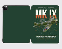 Thumbnail for Supermarine Spitfire Mk IX design on dark green ipad tablet case