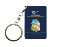 Thumbnail for La Palma Airport (SPC) design on navy blue key chain