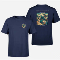 Thumbnail for VINTAGE G4255 - The Holiday Mail Rush - Double-Side T-Shirt design on navyblue double side t shirt