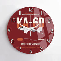 Thumbnail for KA-6D Intruder design on dark red no frame wall clock