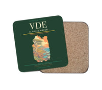Thumbnail for El Hierro Airport (VDE) design on dark green 1 piece coaster