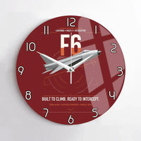 Thumbnail for English Electric Lightning F6 design on dark red no frame wall clock