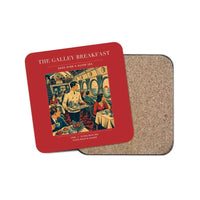 Thumbnail for The Galley Breakfast - Designed Coasters design on red 1-piece