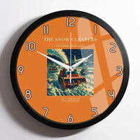 Thumbnail for VINTAGE G4105 - The Snow Clearers - Designed Wall Clocks design on orange framed