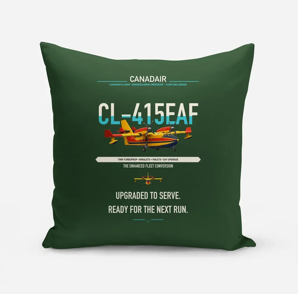 Canadair CL-415EAF design on dark green pillow