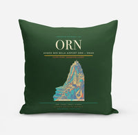 Thumbnail for Ahmed Ben Bella Airport (ORN) design on dark green pillow