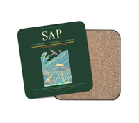 Thumbnail for Ramón Villeda Morales International Airport (SAP) design on dark green 1 piece coaster