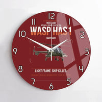 Thumbnail for Westland Wasp HAS1 design on dark red no frame wall clock