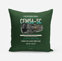 Thumbnail for CFM56-5C design on dark green pillow