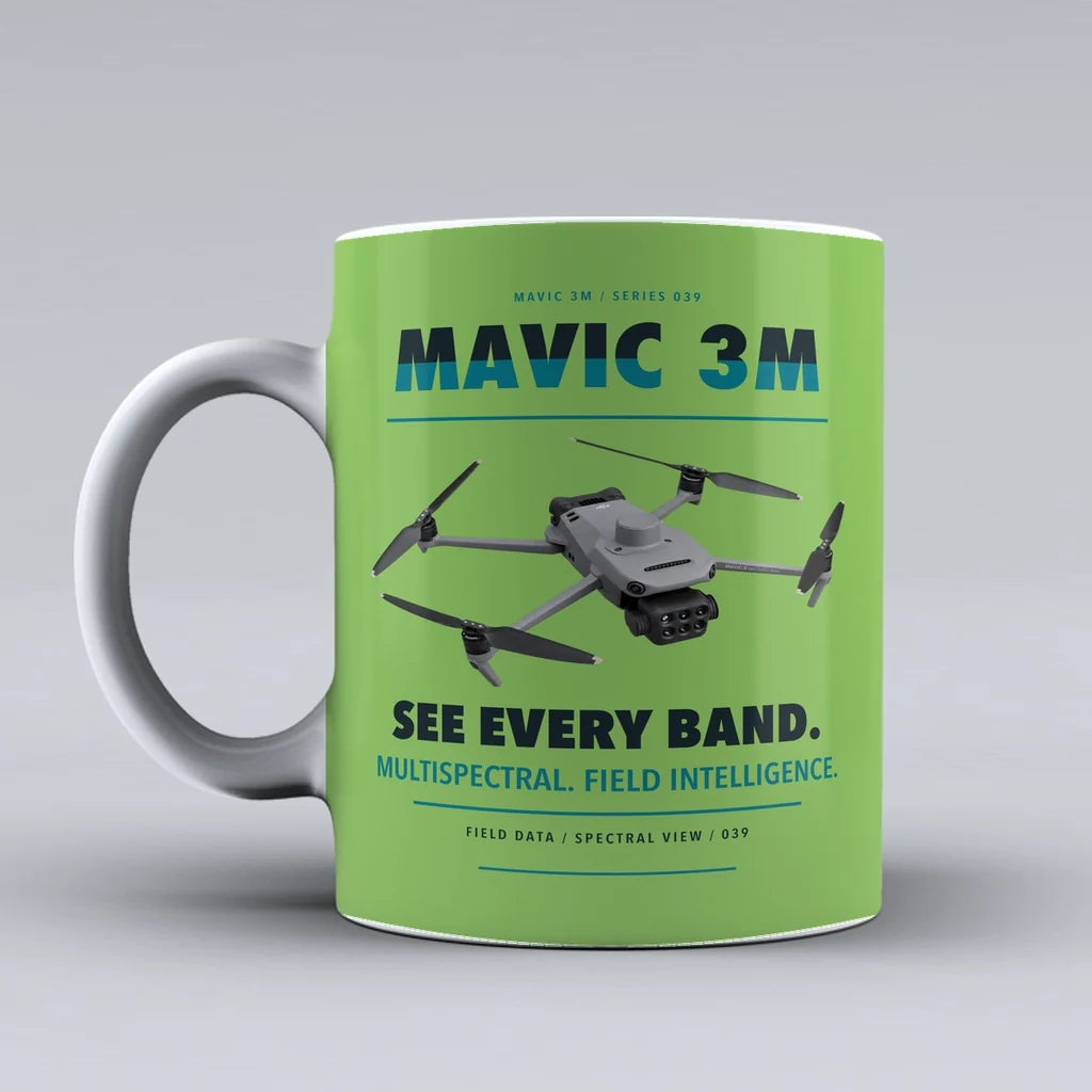 Mavic 3 Multispectral Mug design on light green dji