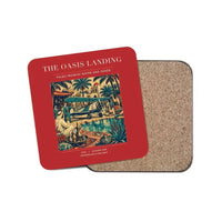 Thumbnail for The Oasis Landing - Designed Coasters design on red 1-piece