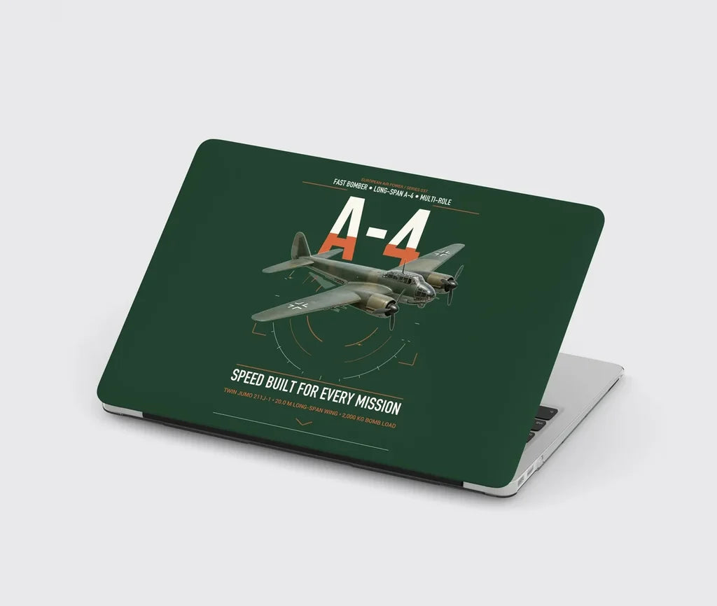 Junkers Ju 88A-4 design on dark green MacBook case