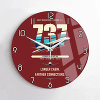 Thumbnail for Boeing 737-900ER design on dark red no frame wall clock