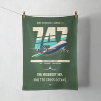 Thumbnail for Boeing 747-200B design on dark green towel