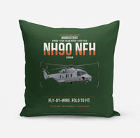 Thumbnail for NHIndustries NH90 NFH Caïman design on dark green pillow