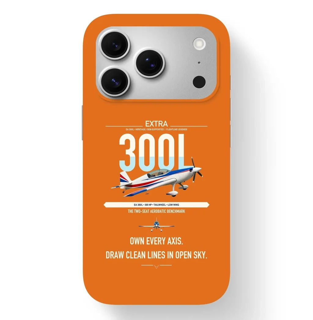 Extra 300L design on orange magsafe iphone case, for iPhone 17 Pro