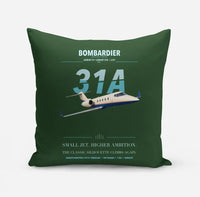 Thumbnail for Bombardier Learjet 31A design on dark green pillow