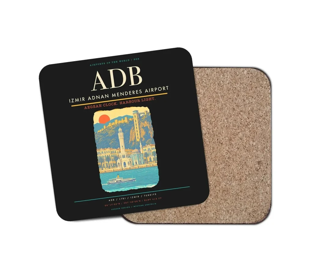 Izmir Adnan Menderes Airport ADB Coaster 1-Piece - Black