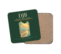 Thumbnail for Sultan Thaha Airport (DJB) design on dark green 1 piece coaster