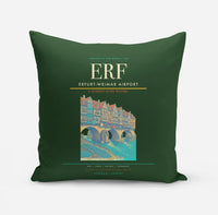 Thumbnail for Erfurt-Weimar Airport (ERF) design on dark green pillow