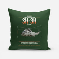 Thumbnail for Sikorsky SH-3H Sea King design on dark green pillow