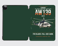 Thumbnail for Leonardo AW139 design on dark green ipad tablet case